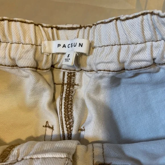 PacSun White Cargo Pants Women's Size S - Picture 2 of 9